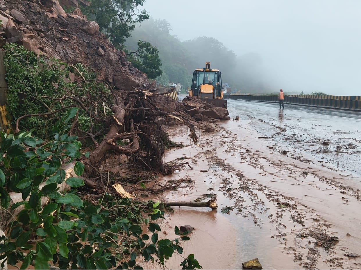 Landslide in Drummondganj Valley due to heavy rain.