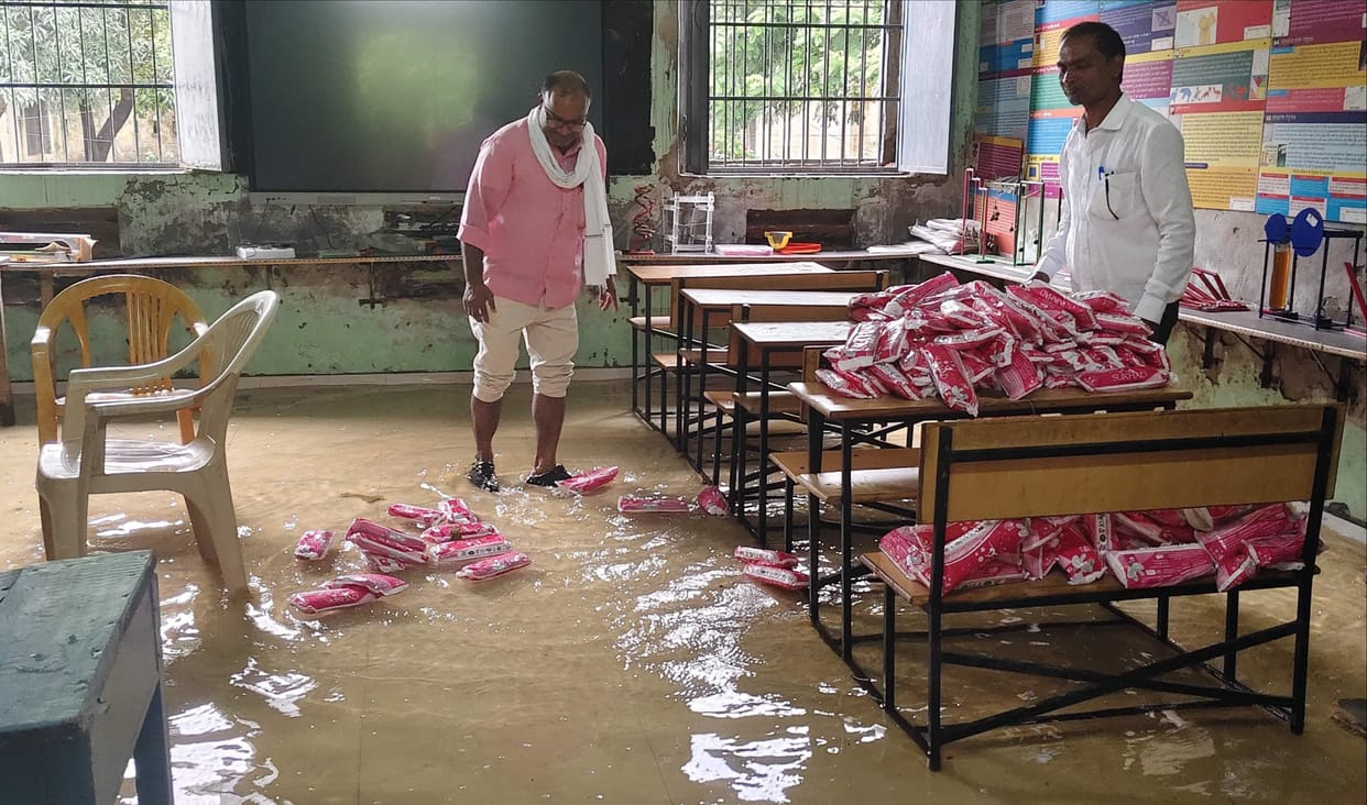 Water filled from roads to school, office and hospital premises