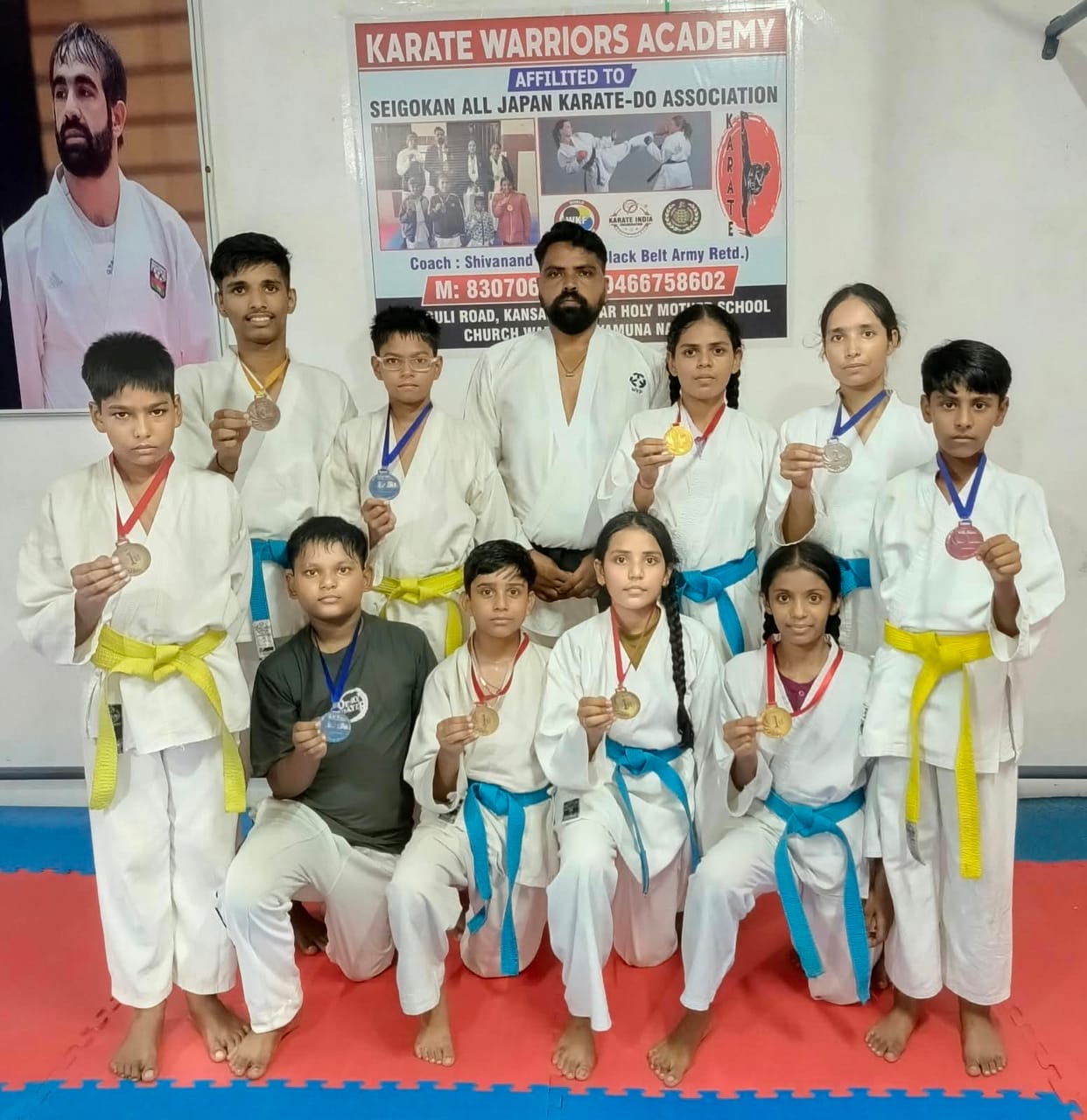 Players brought glory by winning medals at the karate competition.