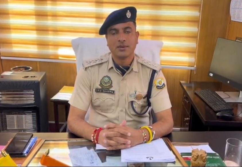 लाहौल के केलांग में डीएसपी केडी शर्मा ने संभाला कार्यभार।-संवाद