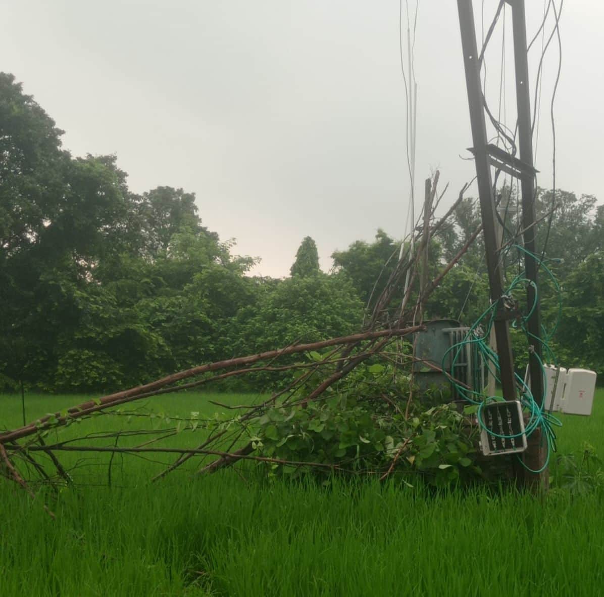 Power remained out for hours after the rain