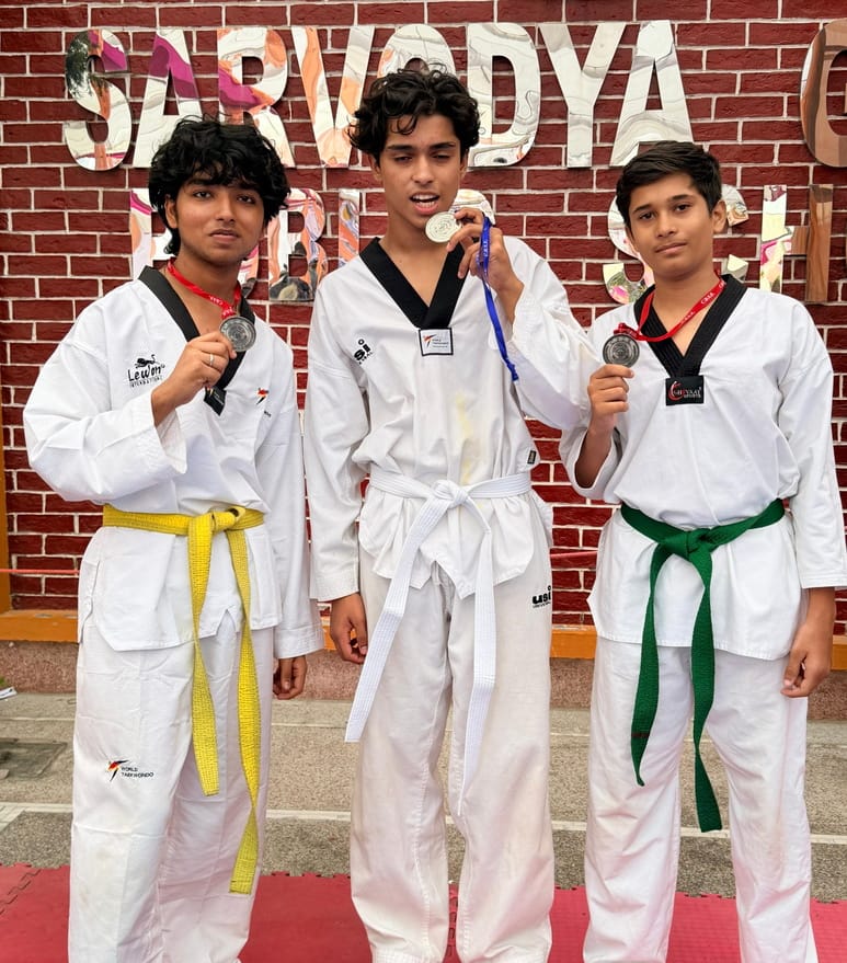 GD Goenka players won three medals in Taekwondo.