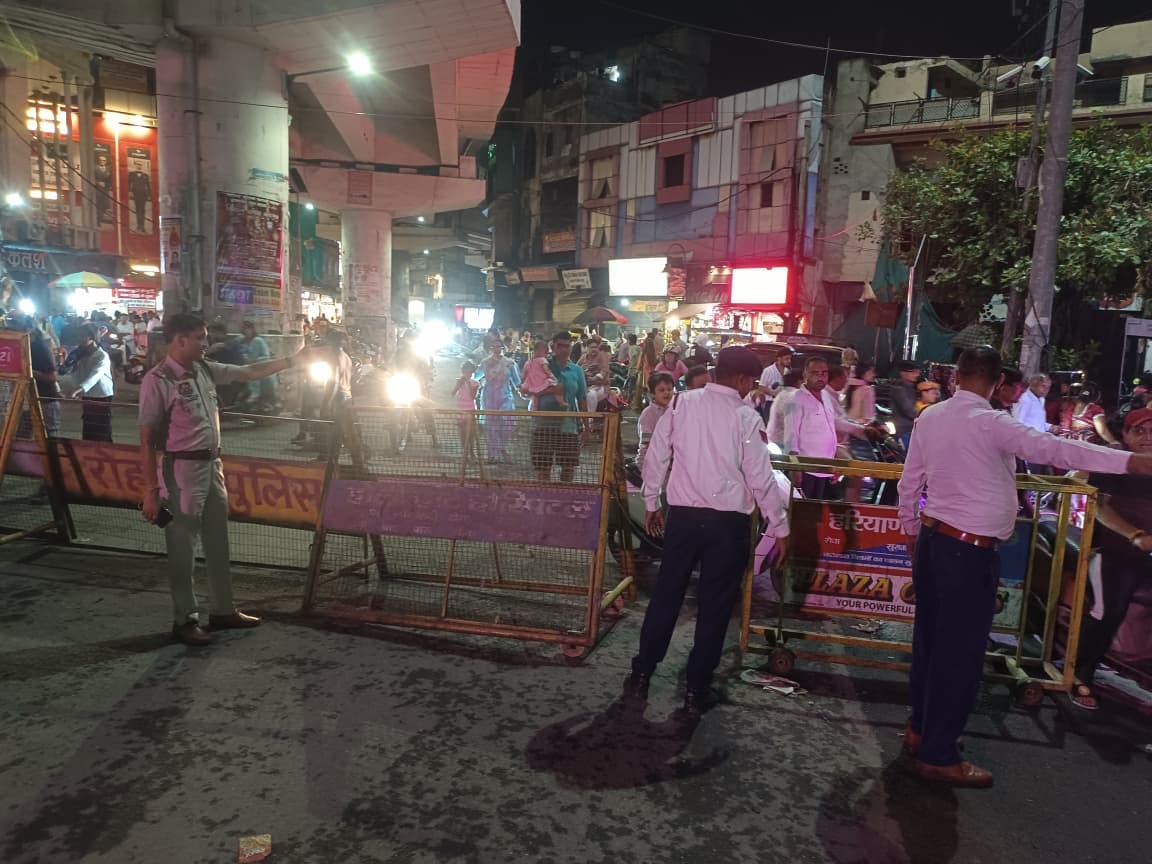 The route was diverted from Kachcha Beri Road to Jhajjar Road.