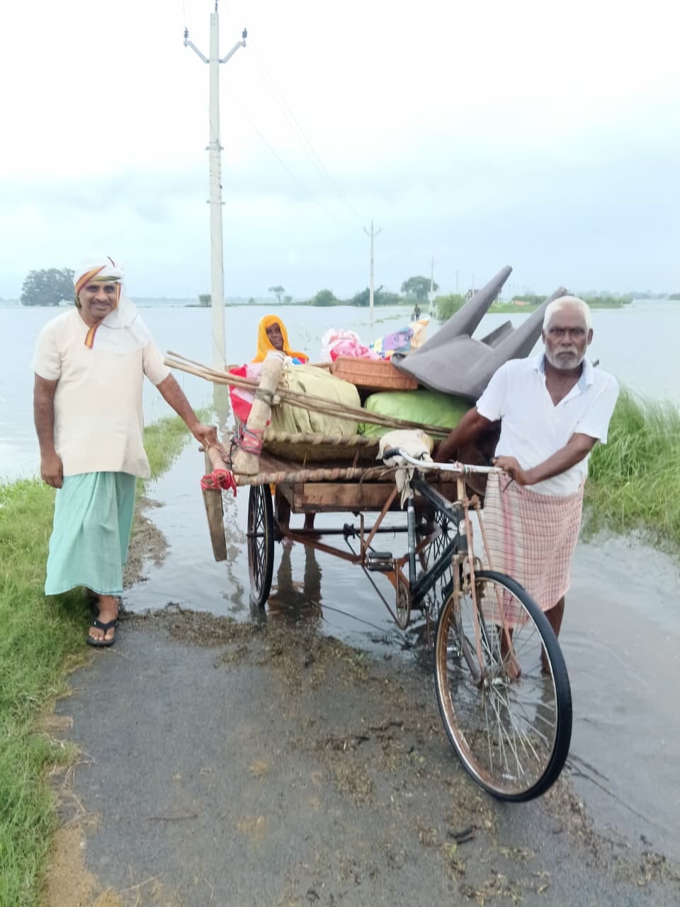 The Ganga remained just meters below the danger mark.