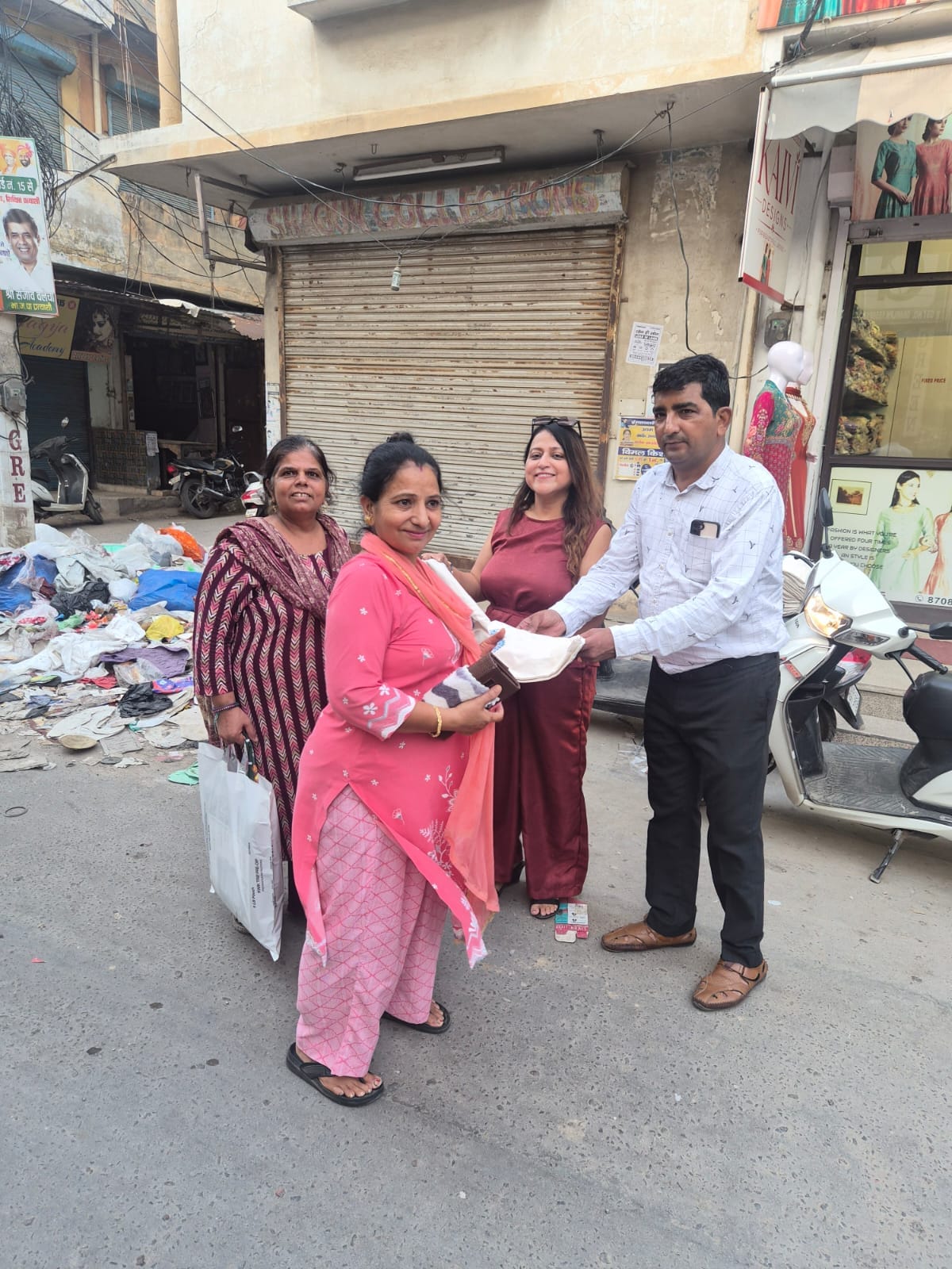 Raised awareness against plastic by distributing jute bags.