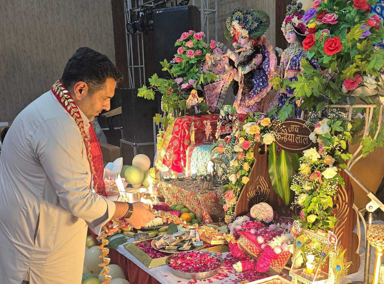 MLA Nikhil Madan participated in religious events.