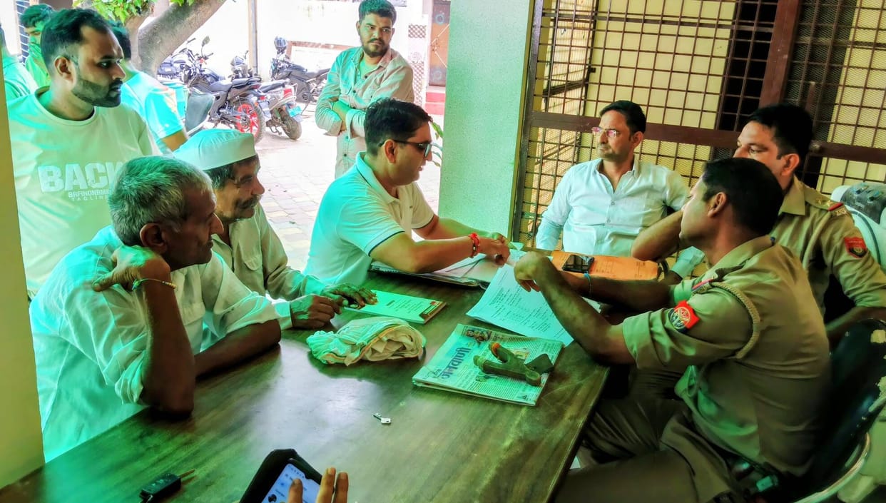 Attempt to encroach upon barren land; villagers protest.