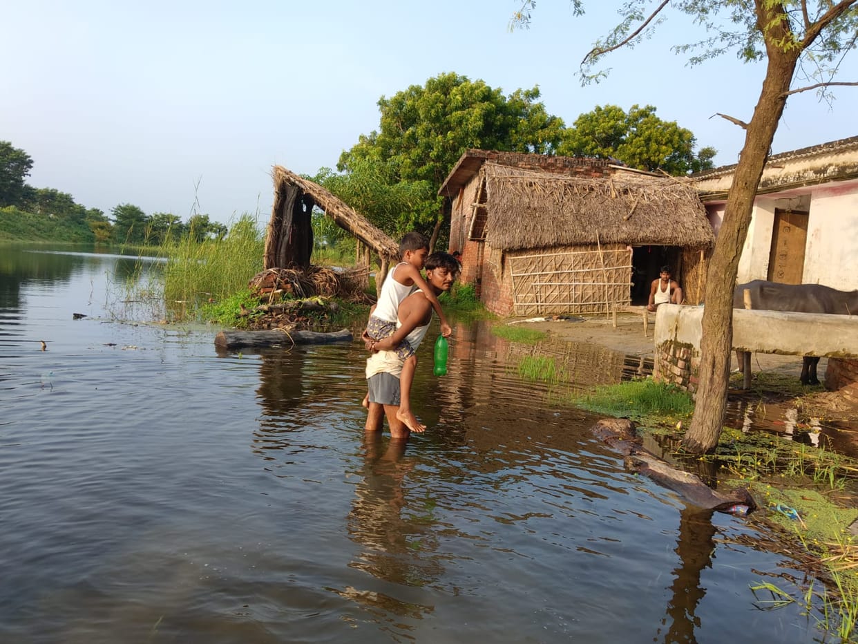 Floodwaters fill 35 villages in the area, villagers await relief
