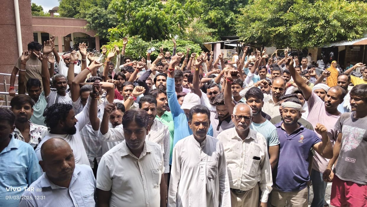 Sanitation workers staged a protest in Jalalabad by raising slogans.