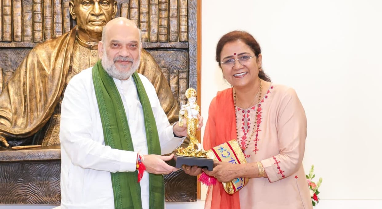 Former MLA Nirmal Chaudhary met Home Minister Amit Shah.