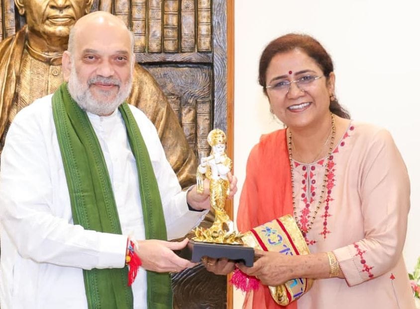 Former MLA Nirmal Chaudhary met Home Minister Amit Shah.