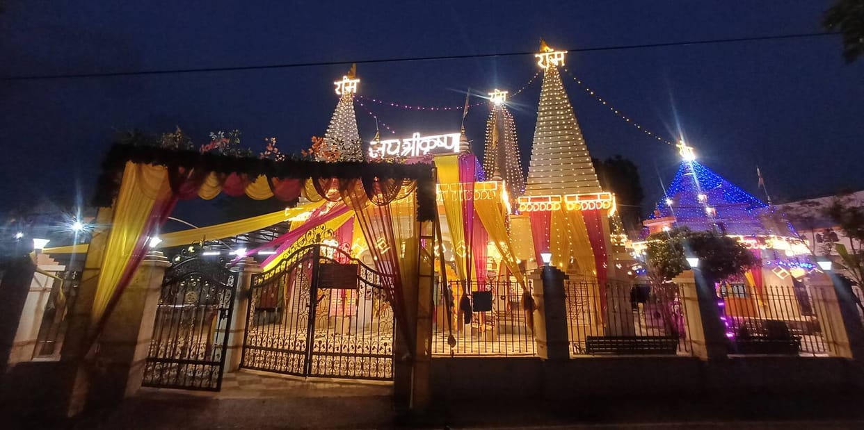 Janmashtami fervor grips the city... temples adorned with colorful lights and natural flowers.
