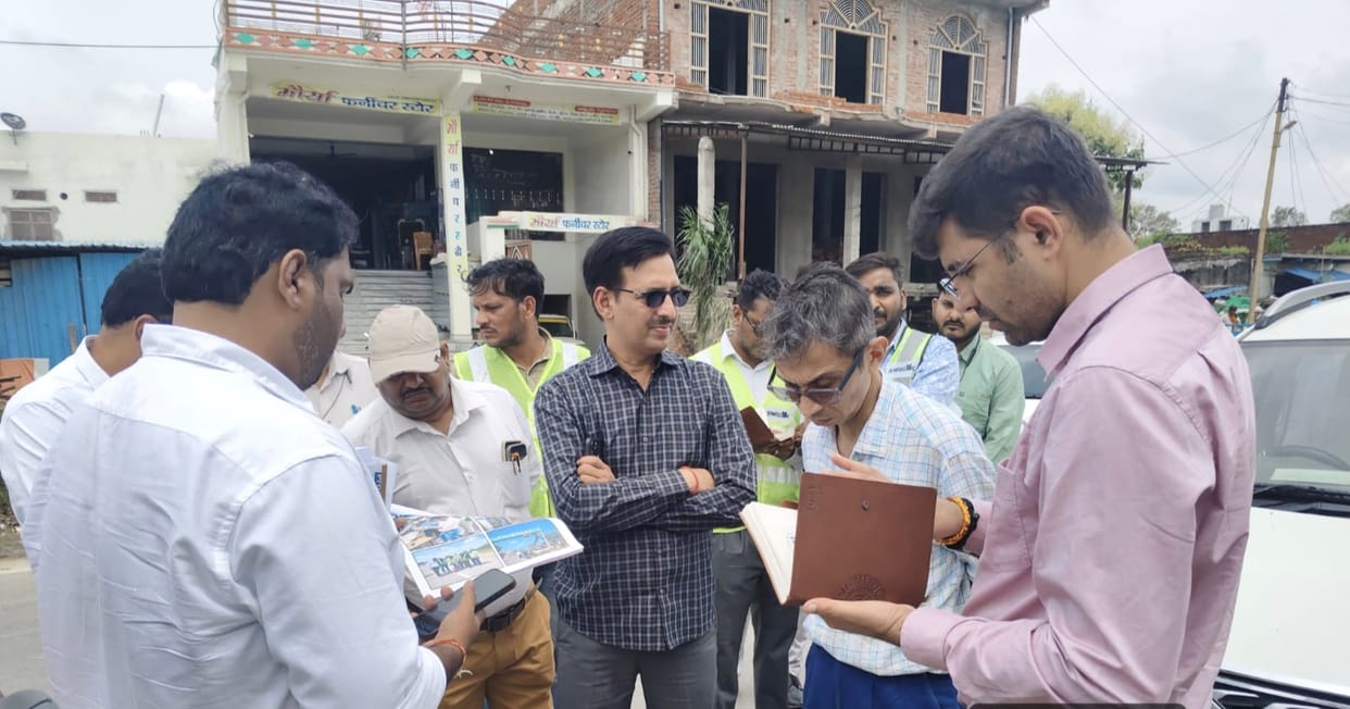 NHAI chairman reached Janghai, checked the quality of Machhlishahr-Bhadohi four-lane road