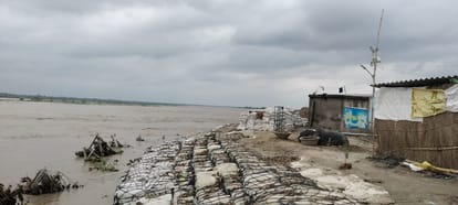मईपुर गांव से सटकर बहती सरयू नदी, कटान का खतरा संवाद