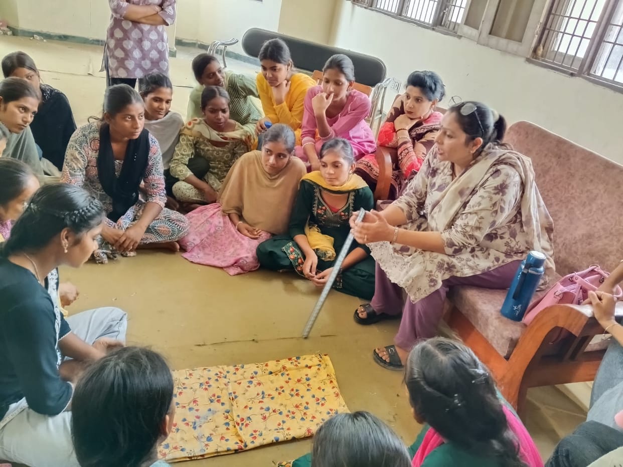 After undergoing training, she is now teaching the skill to others as well