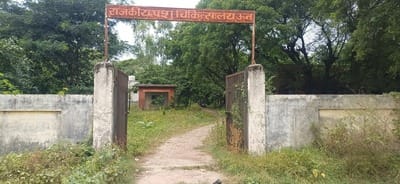 राजकीय पशु चिकित्सालय ऊन के परिसर में उगी घास। संवाद