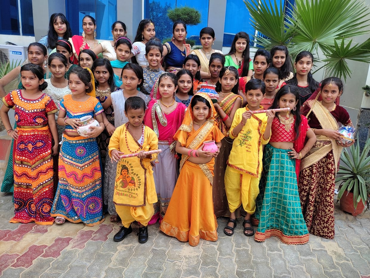 Performances were presented in the guise of Radha and Krishna.