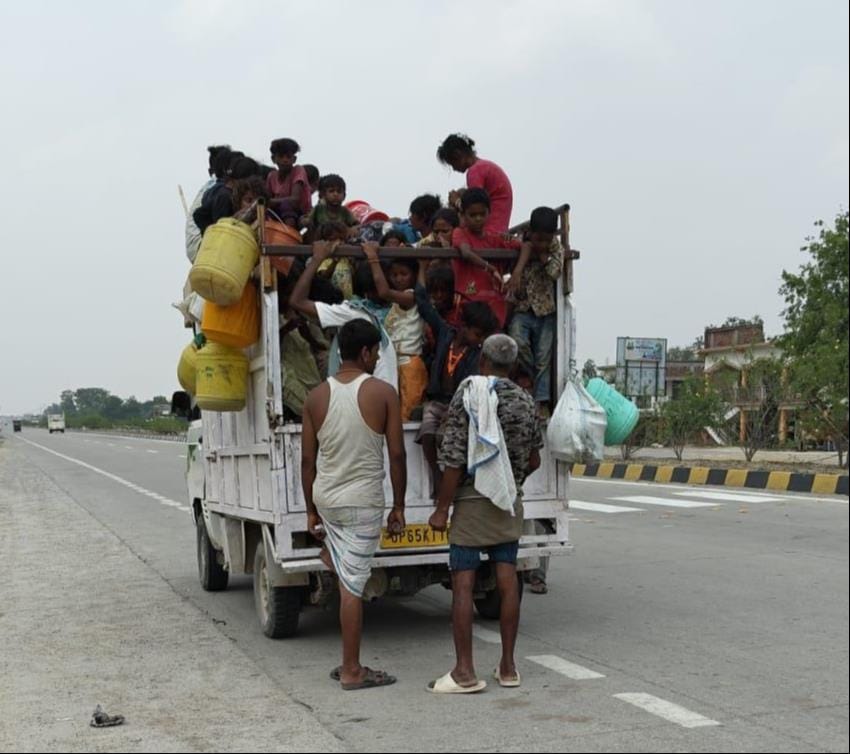 Freight vehicles flouting rules; transporting passengers instead of goods.