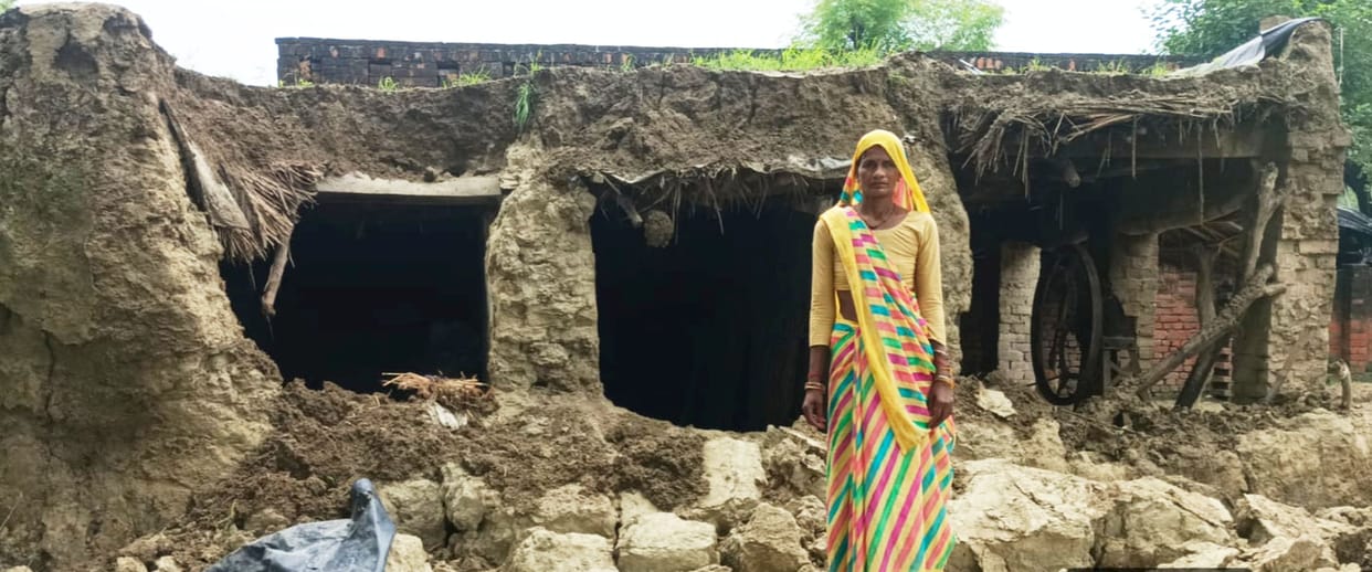 12 mud houses collapsed due to rain; couple injured after being trapped under debris.