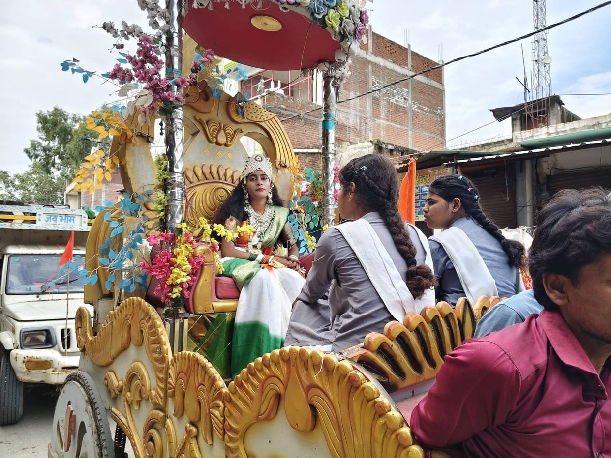 Jai Shri Ram's slogans echoed in the Dharma Dhwaja Yatra