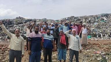Villagers protested against the dumping of dead animals and garbage on the main road for four years.