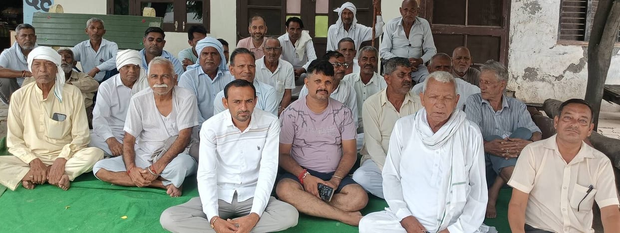 Villagers in Chandlana have been staging a sit-in protest for nine days; officials have not visited the site.