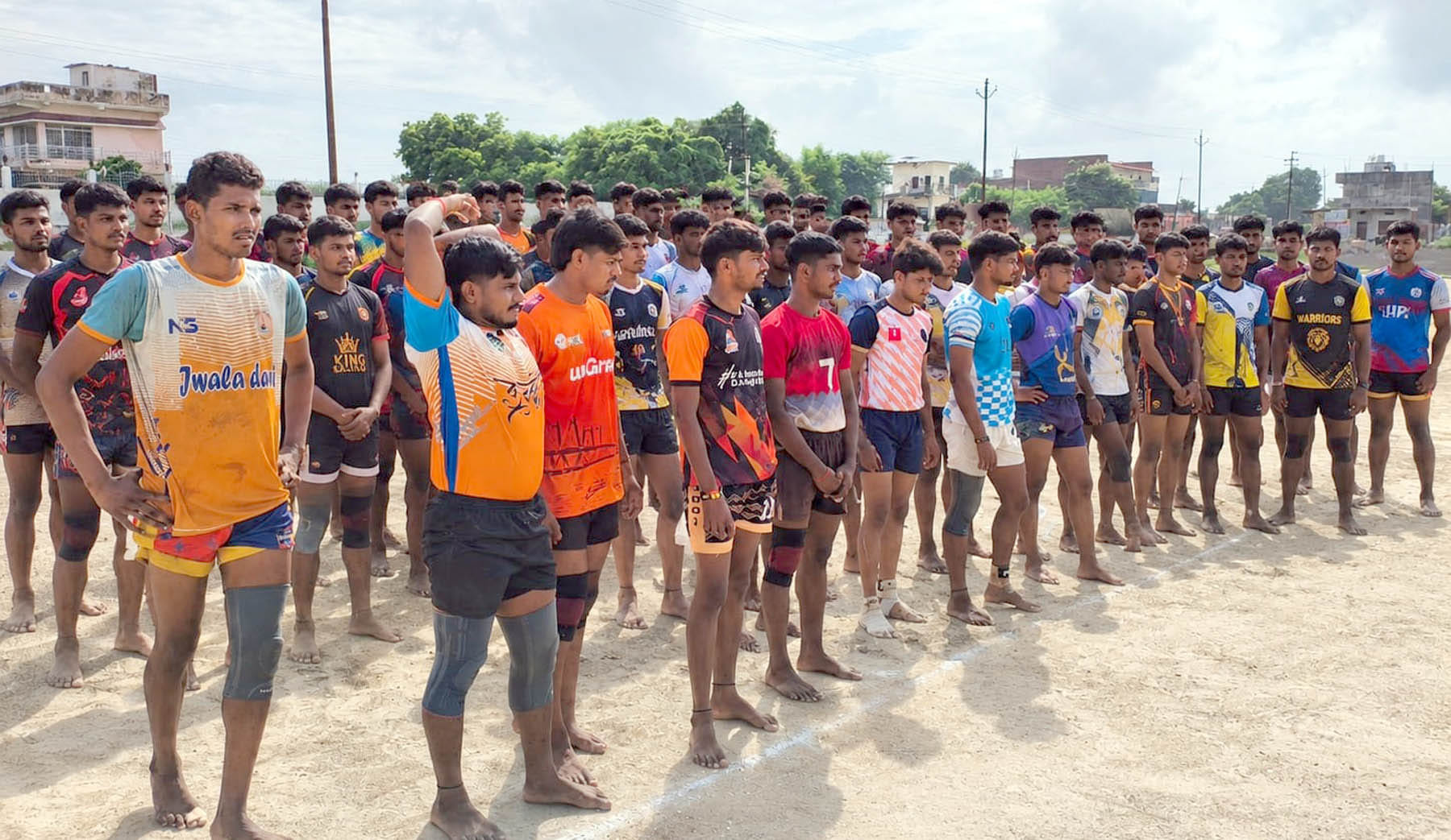 अभयनपुर में कबड्डी ट्रायल में प्रतिभाग करते खिलाड़ी। स्रोत- आयोजक