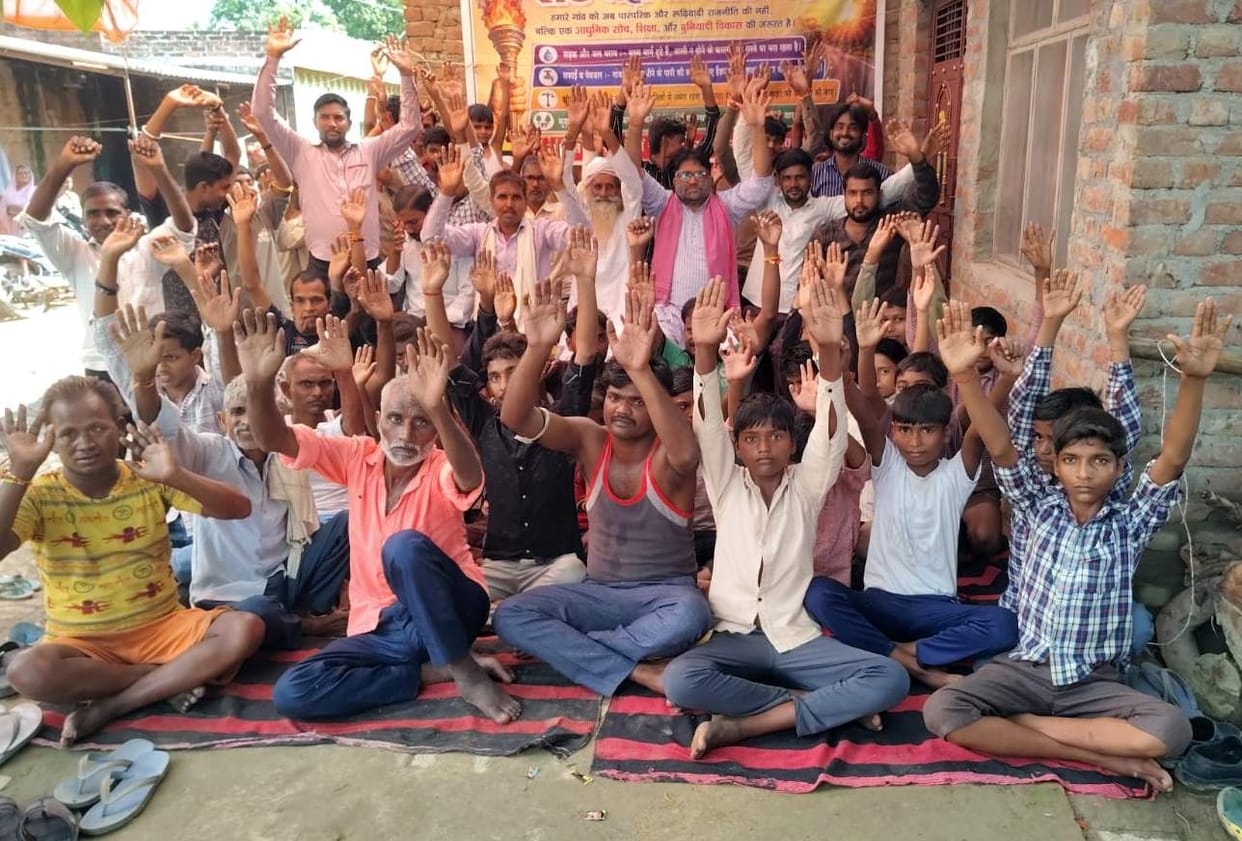 Villagers have started a hunger strike over road and electricity issues.