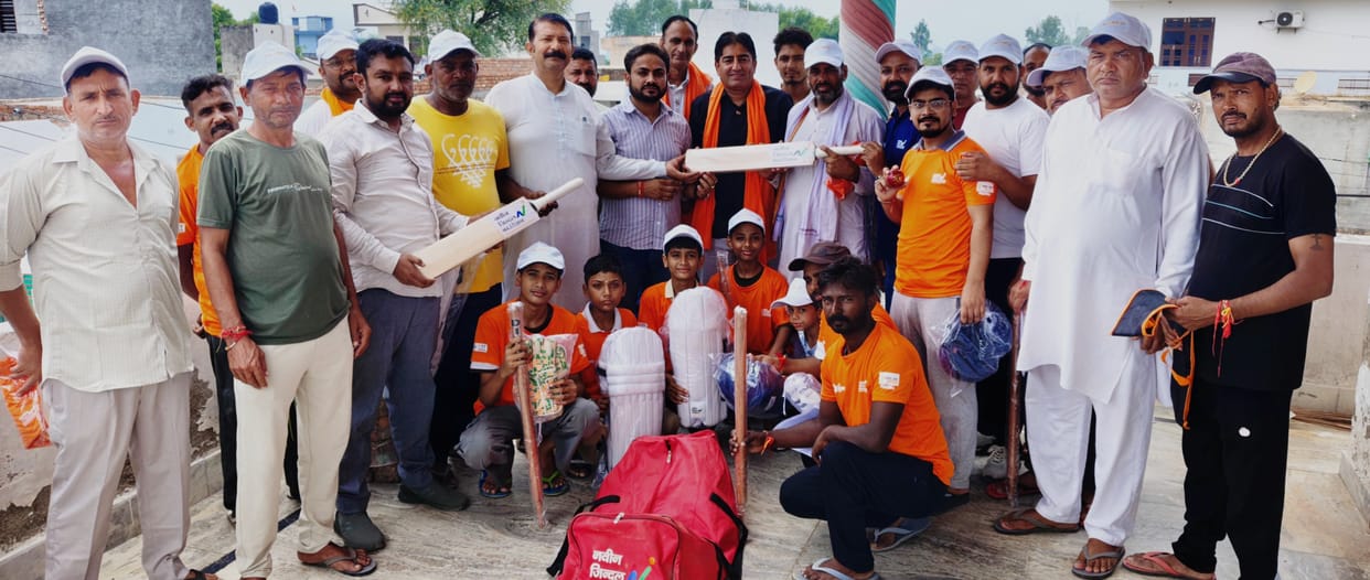 Cricket kits distributed to young players of Bir Bangra