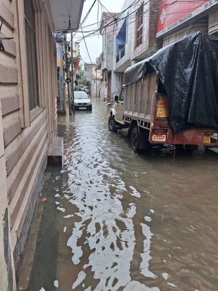 Streets and neighborhoods waterlogged, markets in a sorry state.