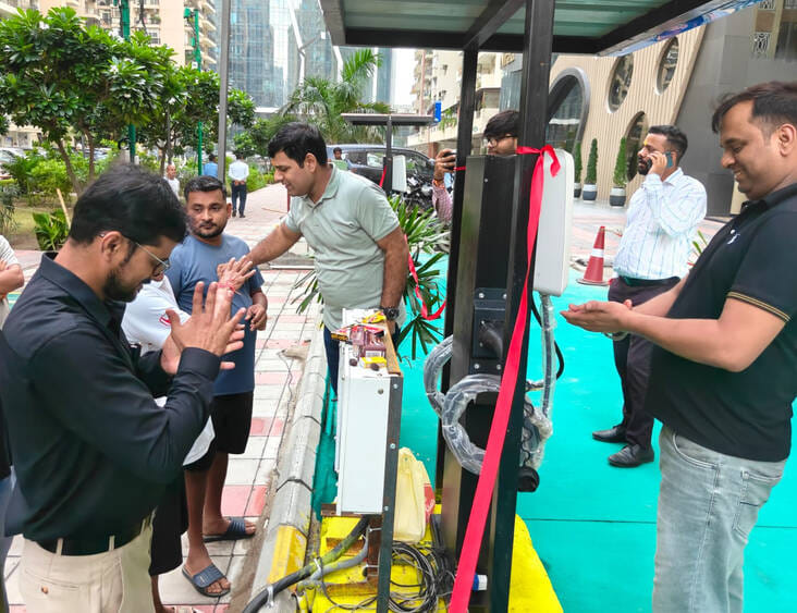 EV charging station opens in Nirala Estate