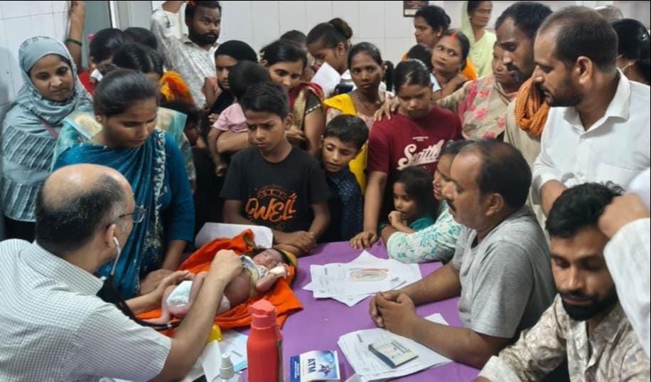 The district hospital's RT-PCR machine has been non-functional since the COVID-19 pandemic; swine flu testing is not being conducted.