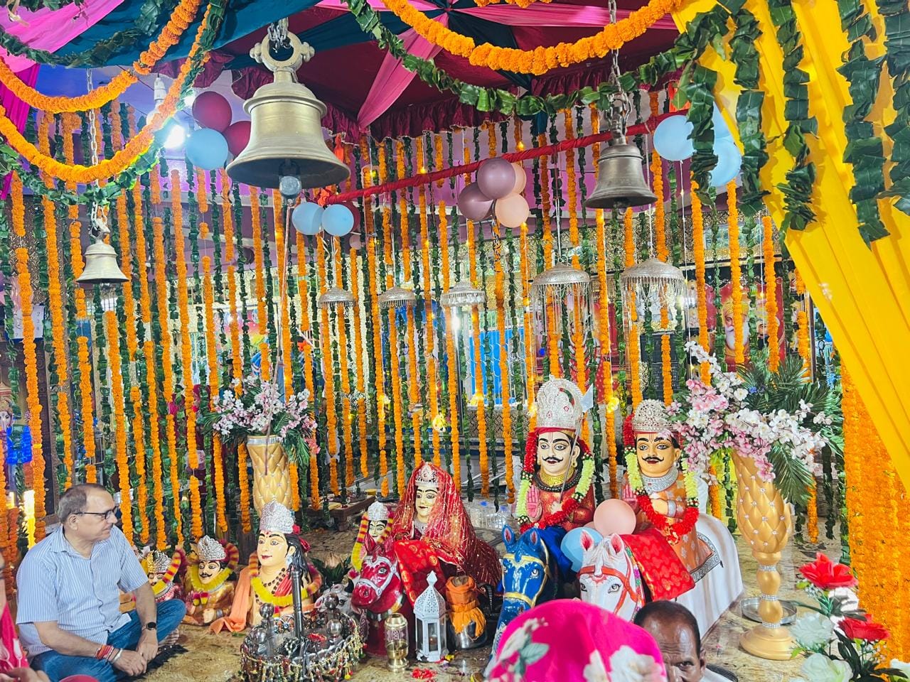 लहड़ा में सजा गुग्गा जी का मंदिर। संवाद