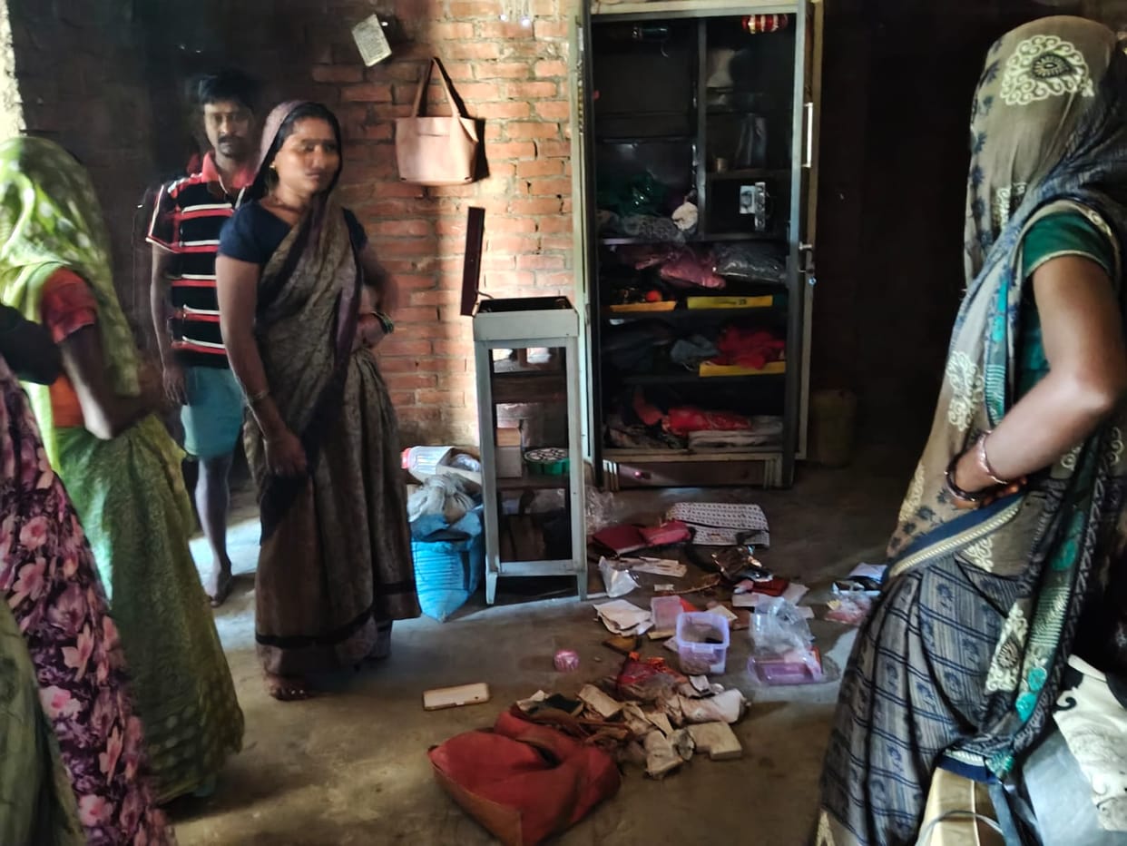 Thieves targeted three houses and stole valuables worth lakhs.