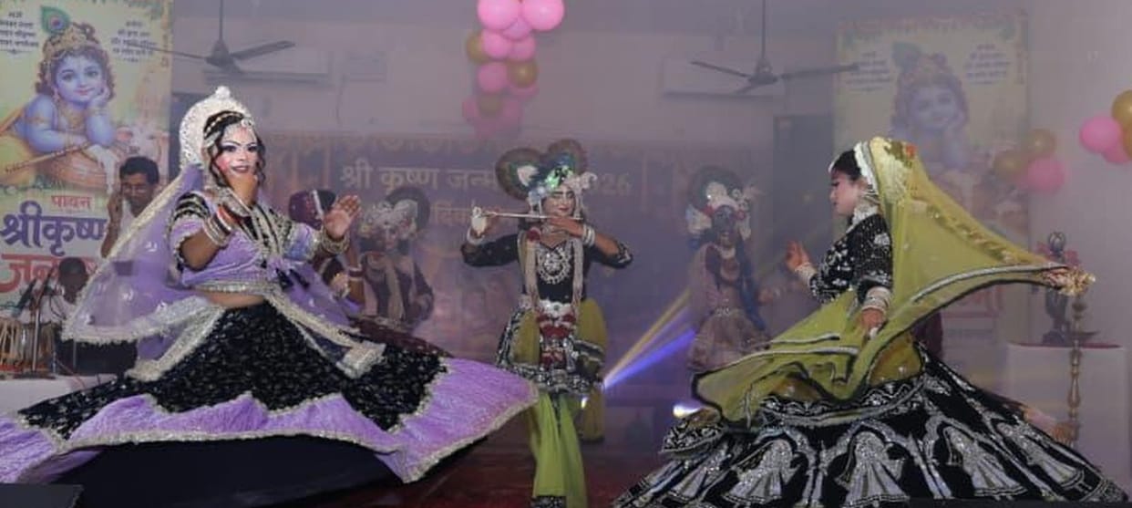 Melodies of devotion to Krishna resounded in the Police Lines; Janmashtami celebrated with great fervor.