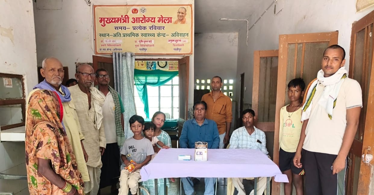 Patients suffering from viral fever, cold, cough, and headache arrived at the health fair.