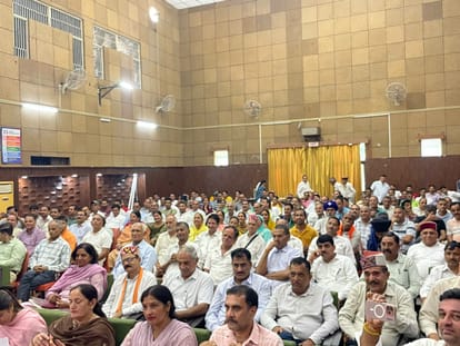बरमाणा में आयोजित भाजपा के कार्यक्रम में मौजूद कार्यकर्ता। स्रोत: भाजपा