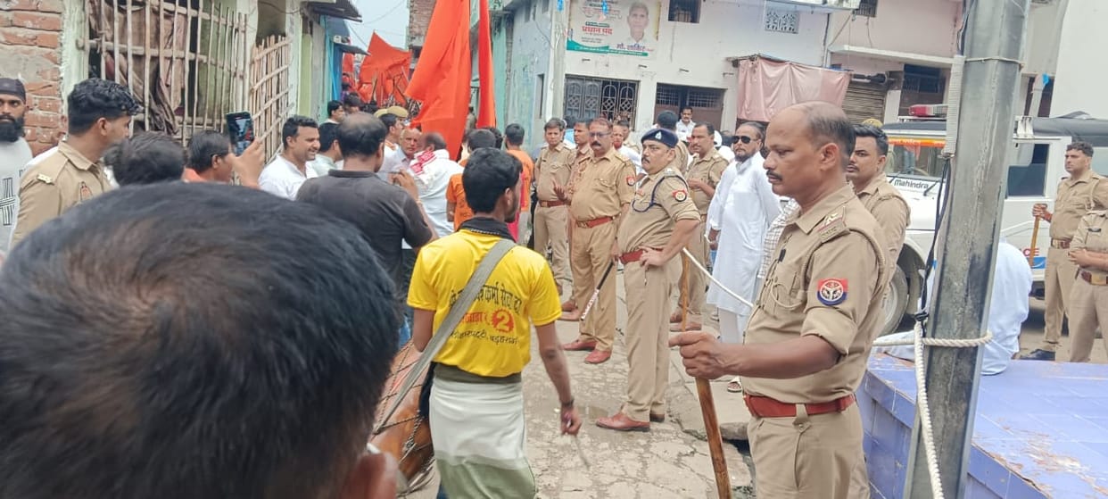 Badhara's Dola procession took place amid tight security.
