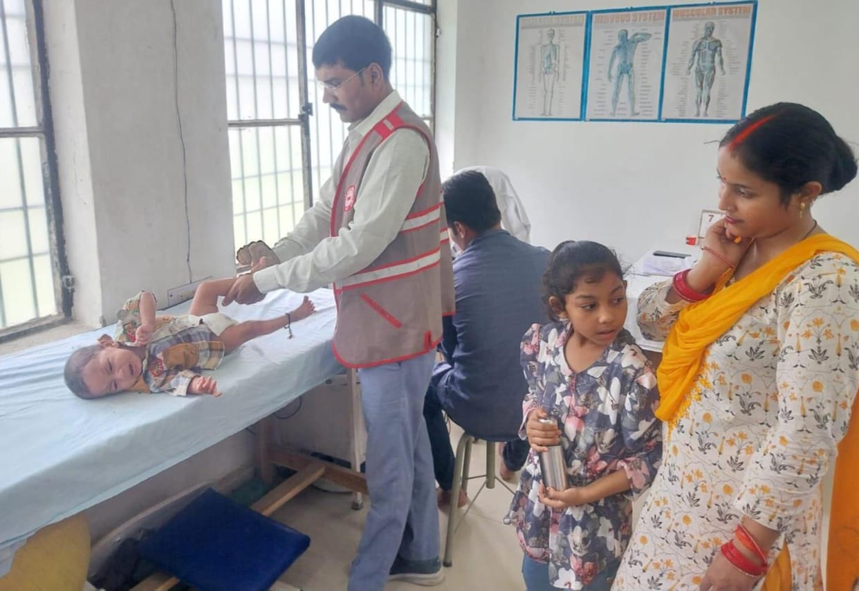 Red Cross organized a physiotherapy camp.