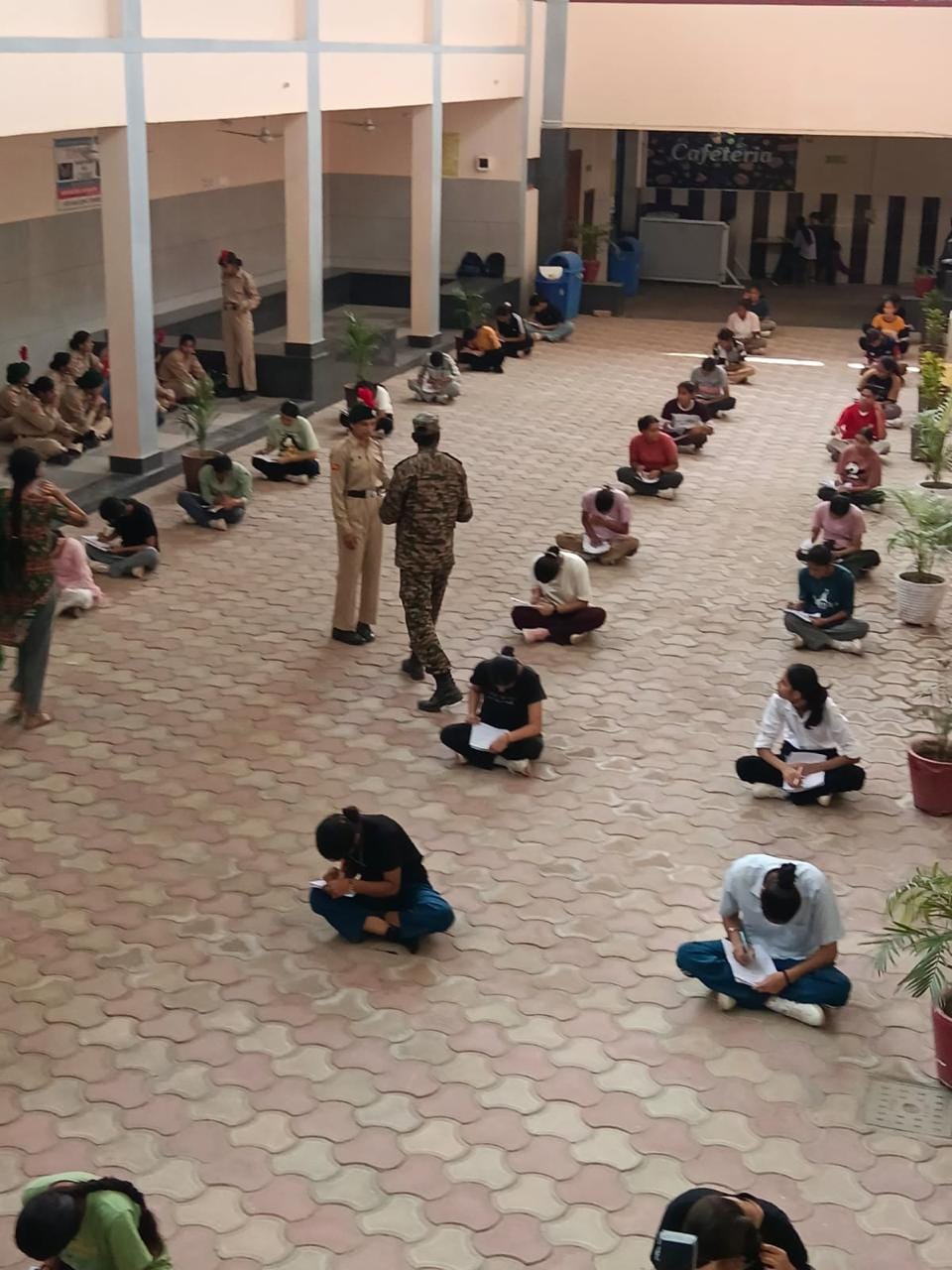 Girl students showed enthusiasm in the NCC selection process.