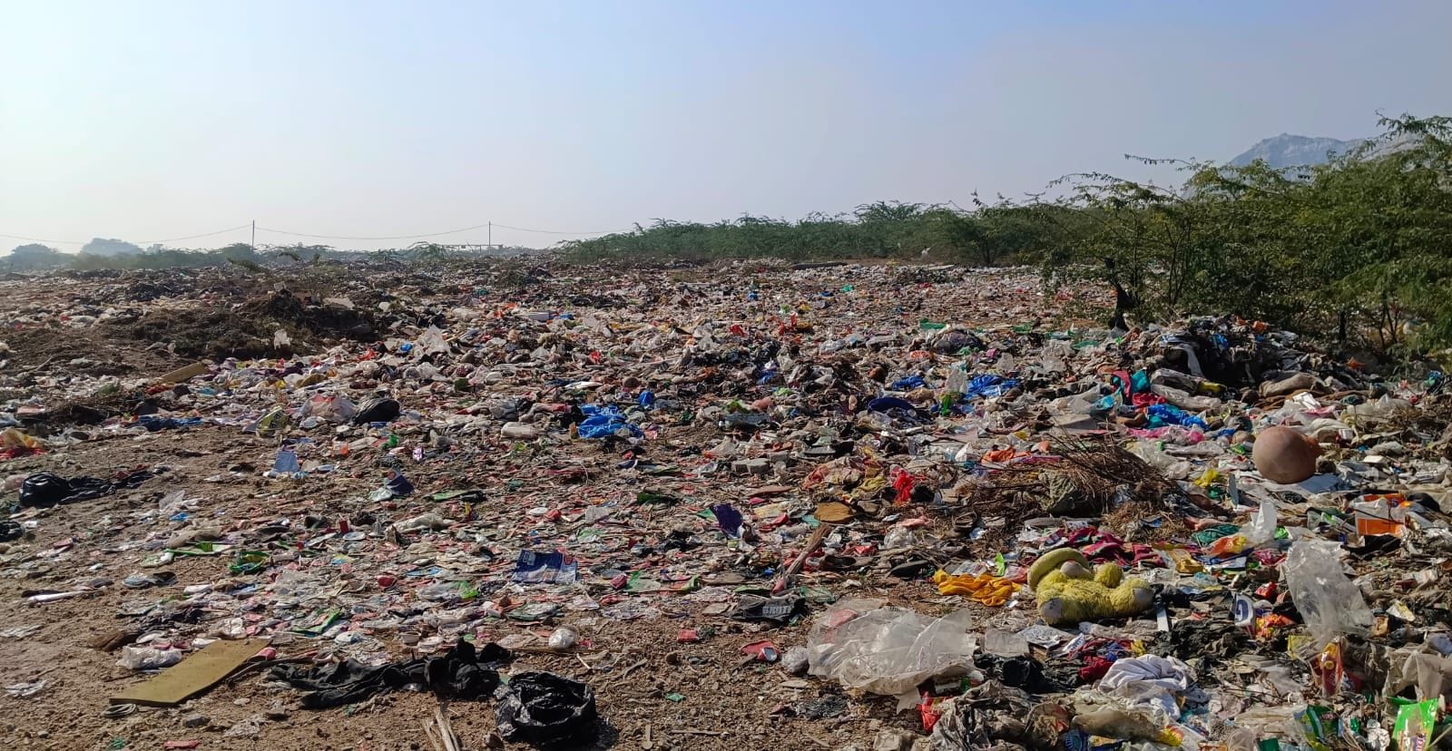 फोटो नंबर-22नारनौल के रघुनाथपुरा में बना डंपिंग यार्ड। संवाद