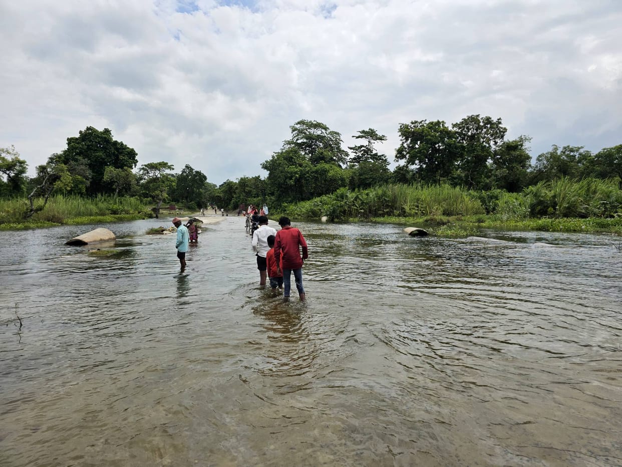 Floodwaters reached the doorsteps; children stopped going to school.