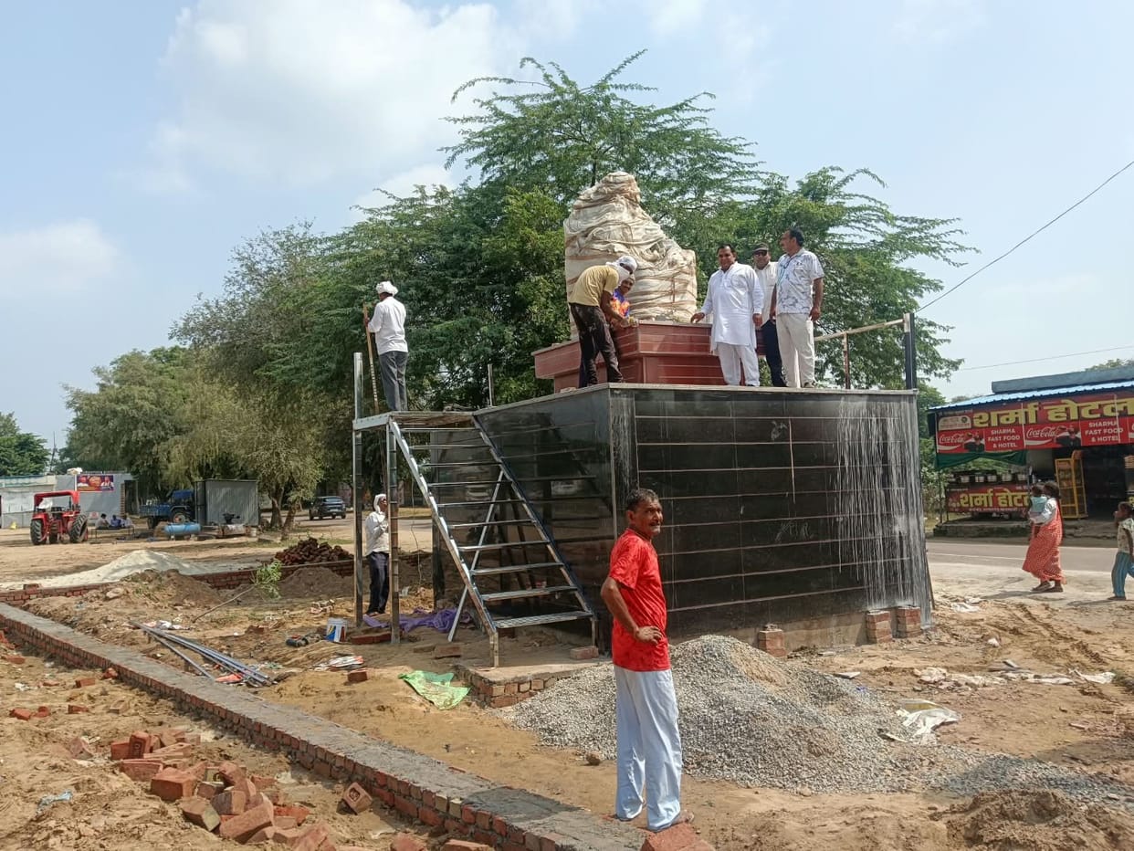 Maharaja Shoor Saini Chowk to be decked up on the 17th; preparations for the unveiling gather pace.