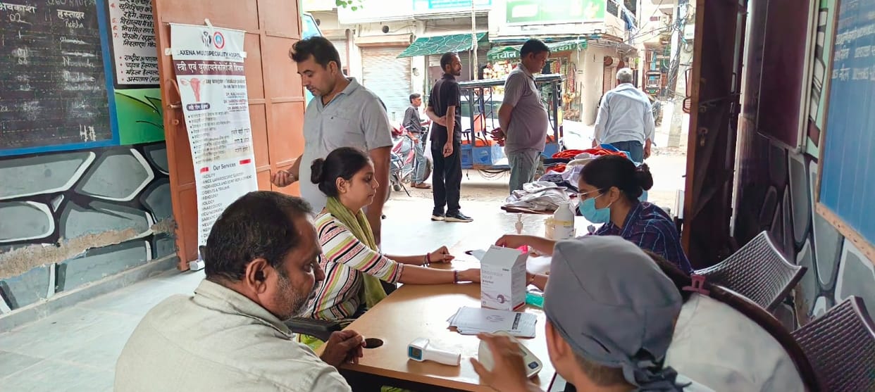 146 people underwent health check-ups at the camp.
