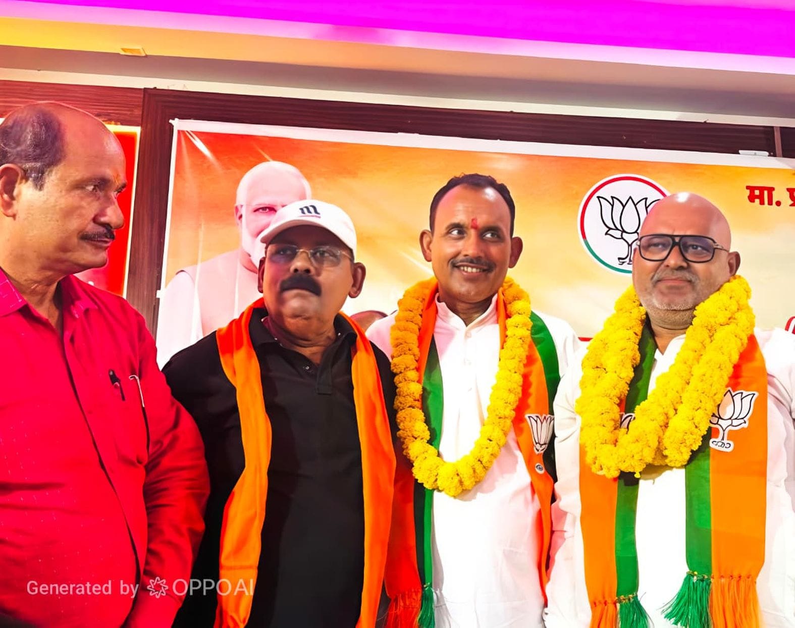 क्षेत्रीय कार्यसमिति सदस्य बनाए जाने के बाद सम्मानित किए गए पार्टी के नेता। स्रोत-पार्टी