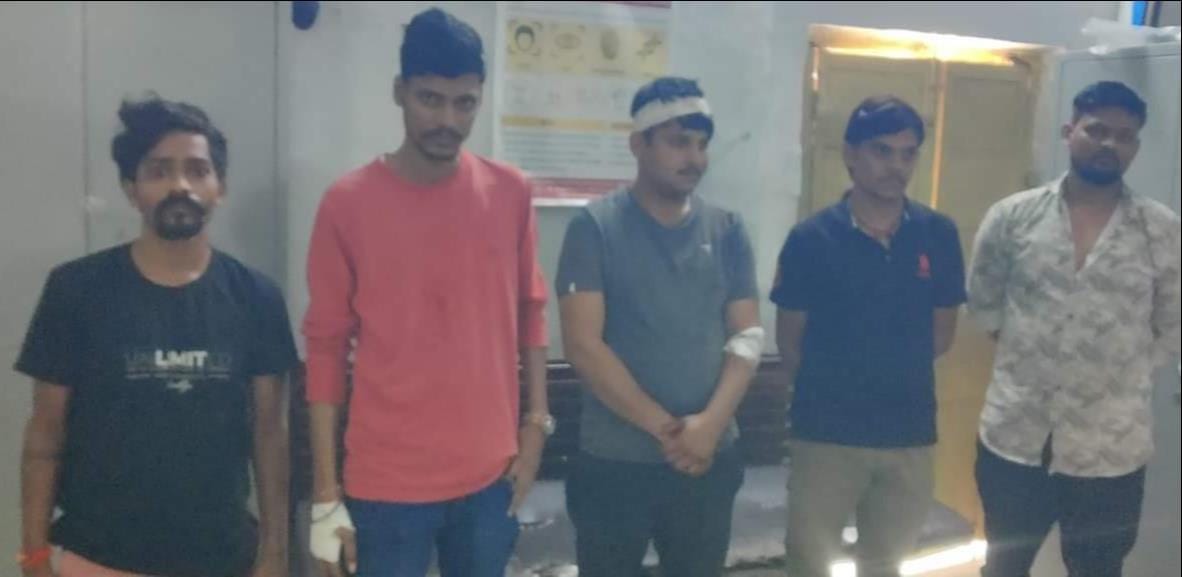 Five people were booked for assault on the Mahananda Express.
