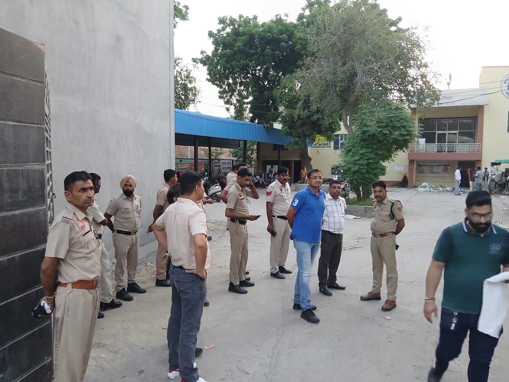 Door-to-door sanitation vehicles rolled out from the municipal office under police presence