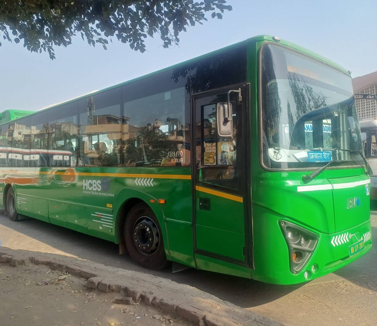Electric buses to run on the Brahmin Majra route; service launched.