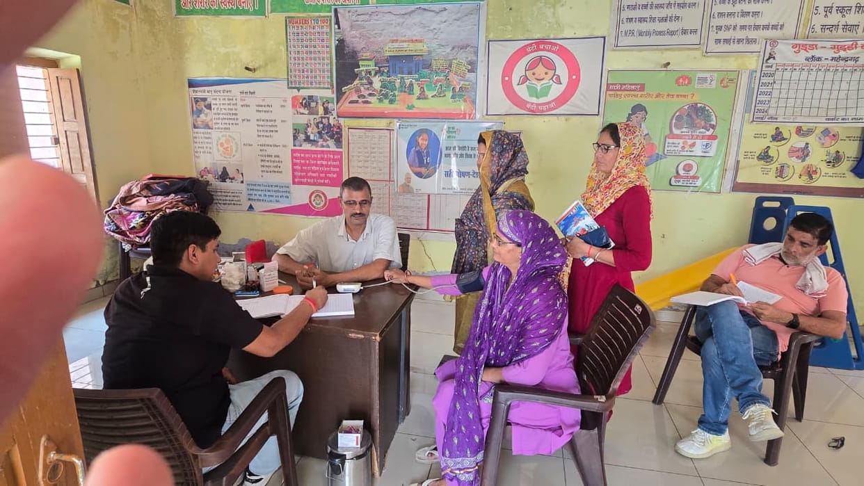 people were screened at the health camp