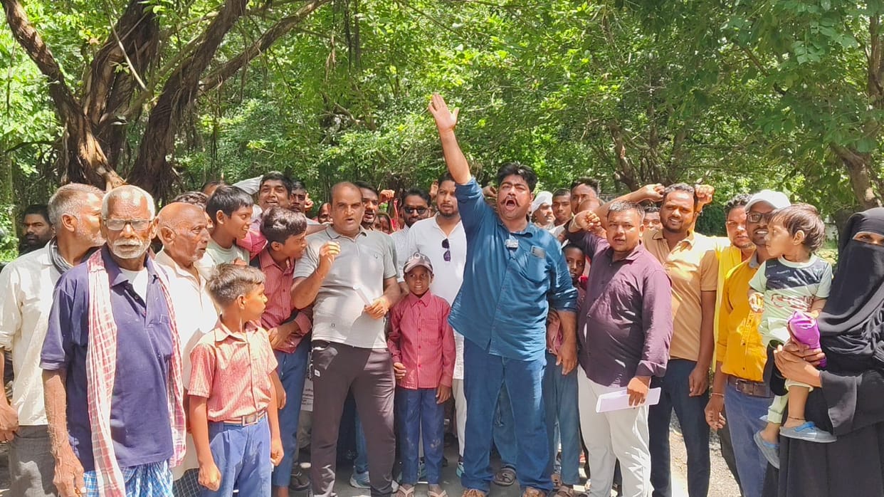 Angry residents reached the Collectorate over waterlogging and the poor state of health facilities in Haidarnagar.
